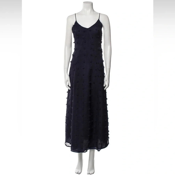 Maison De Papillon Navy Blue Textured Mini Dress - Picture 1 of 7